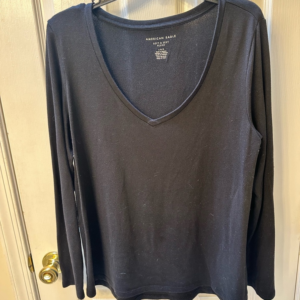 American Eagle Outfitters Women's Dark Long Sleeve Top